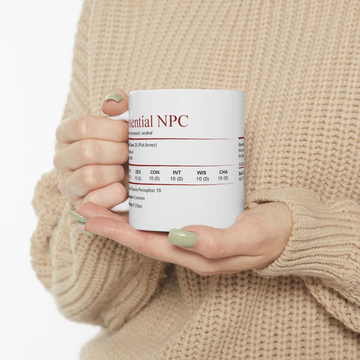 D&D Essential NPC Stat Block Mug