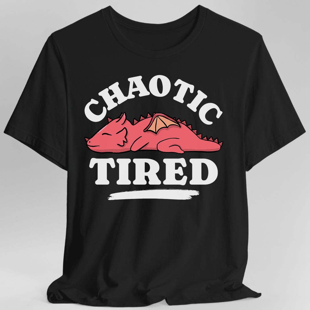 Printify T-Shirt Black / S Alignment: Chaotic Tired T-shirt