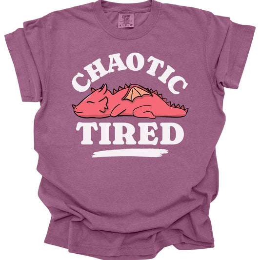 Printify T-Shirt Berry / S Alignment: Chaotic Tired T-shirt - Comfort Colors