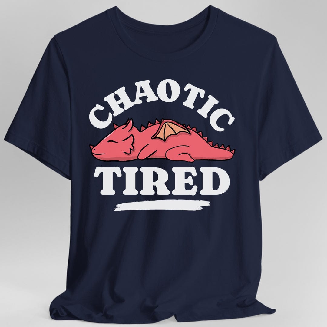 Printify T-Shirt Navy / S Alignment: Chaotic Tired T-shirt