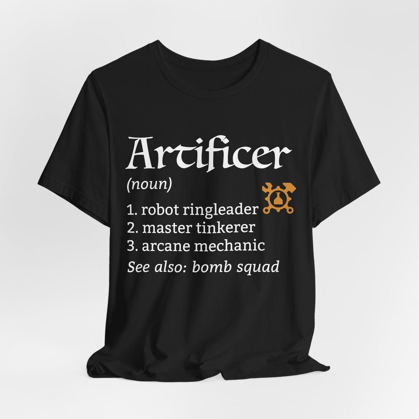 Printify T-Shirt Black / S Artificer Class Definition T-Shirt – Funny DnD Definition Tee