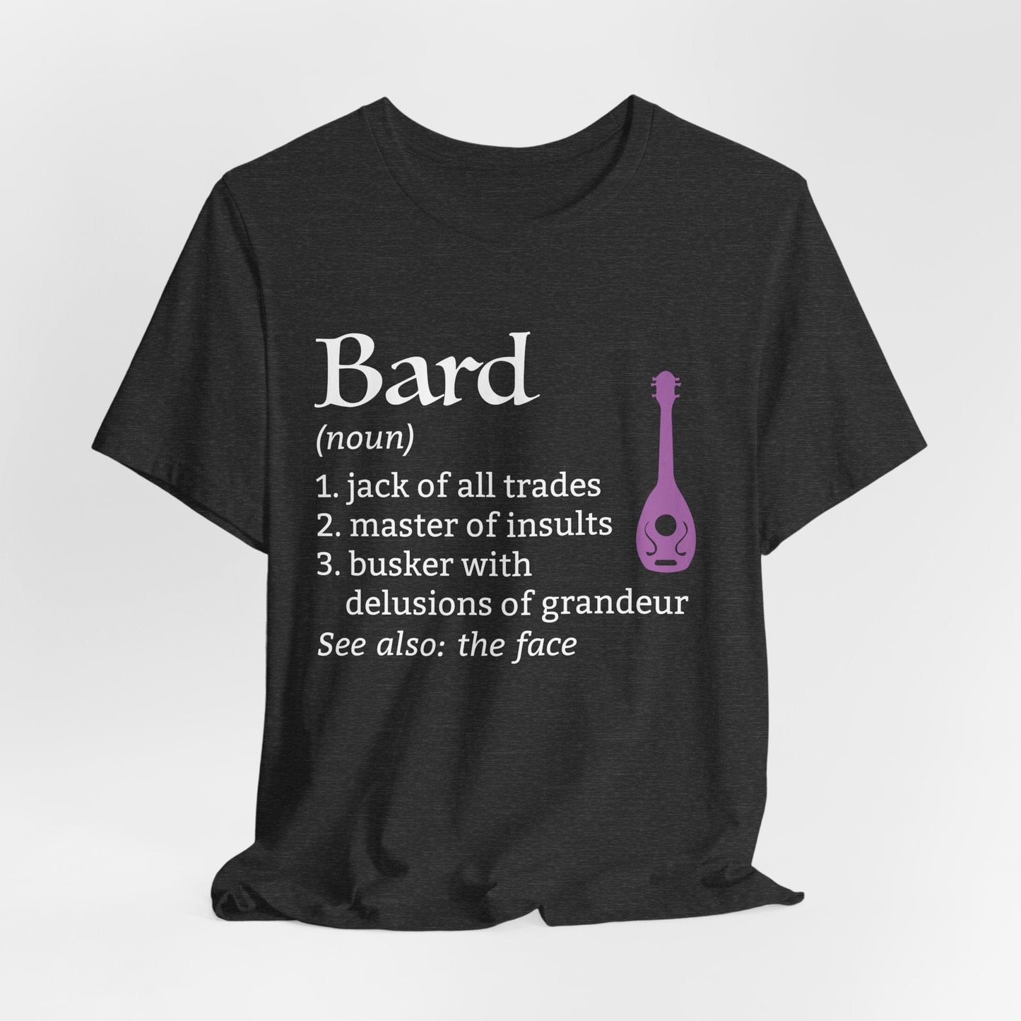 Printify T-Shirt Dark Heather / S Bard Class Definition T-Shirt – Funny DnD Definition Tee