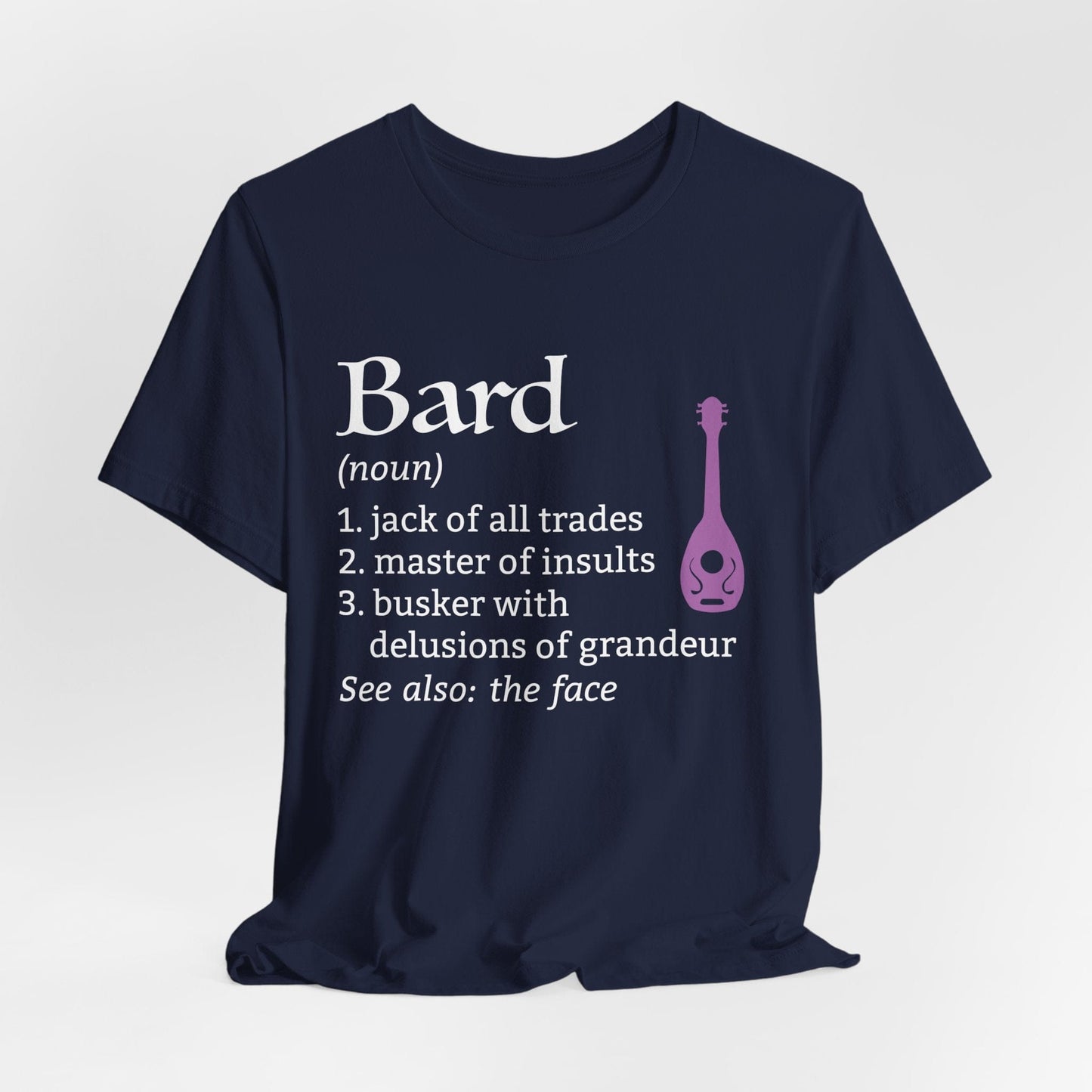 Printify T-Shirt Navy / S Bard Class Definition T-Shirt – Funny DnD Definition Tee