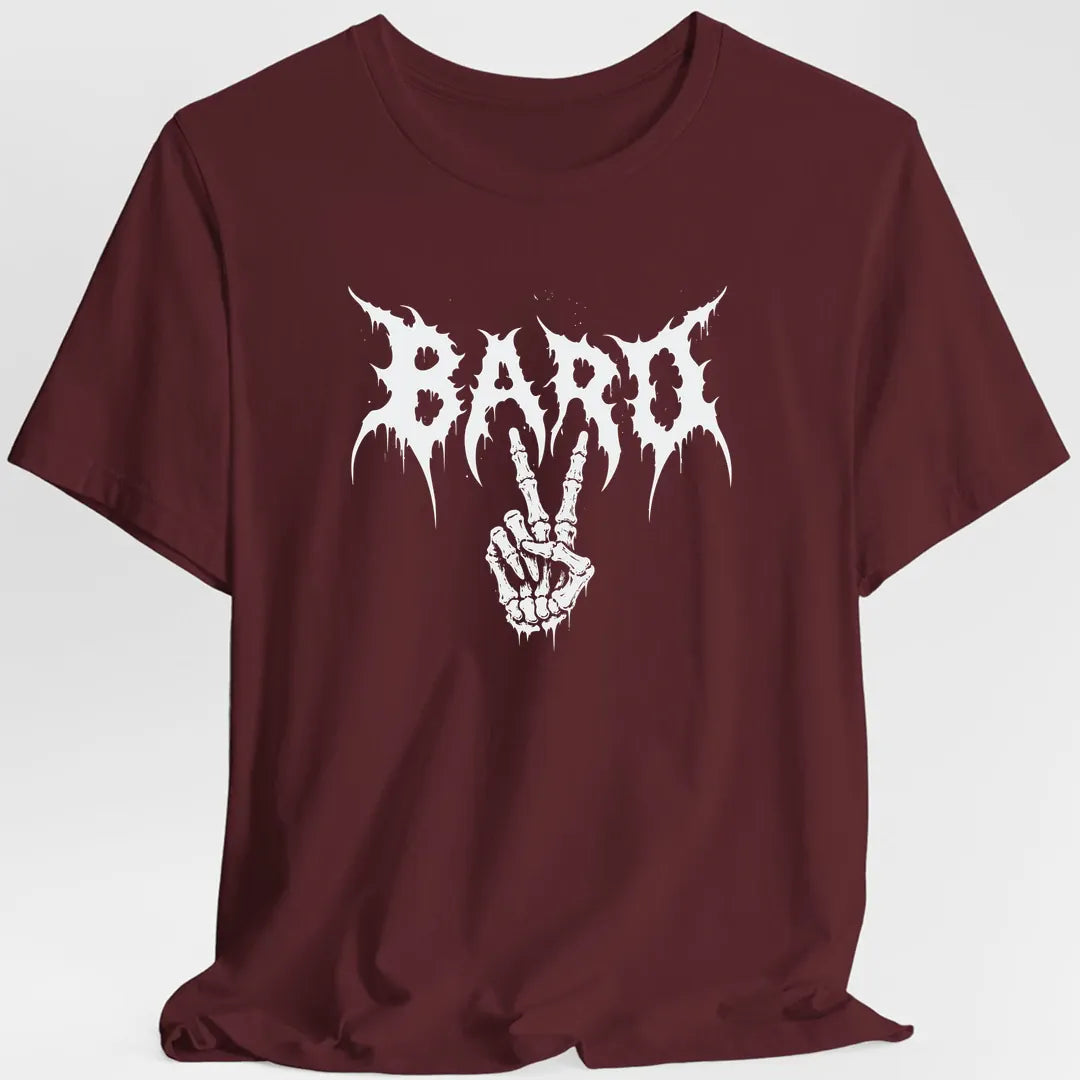 Printify T-Shirt Maroon / S Bard Heavy Metal T-Shirt
