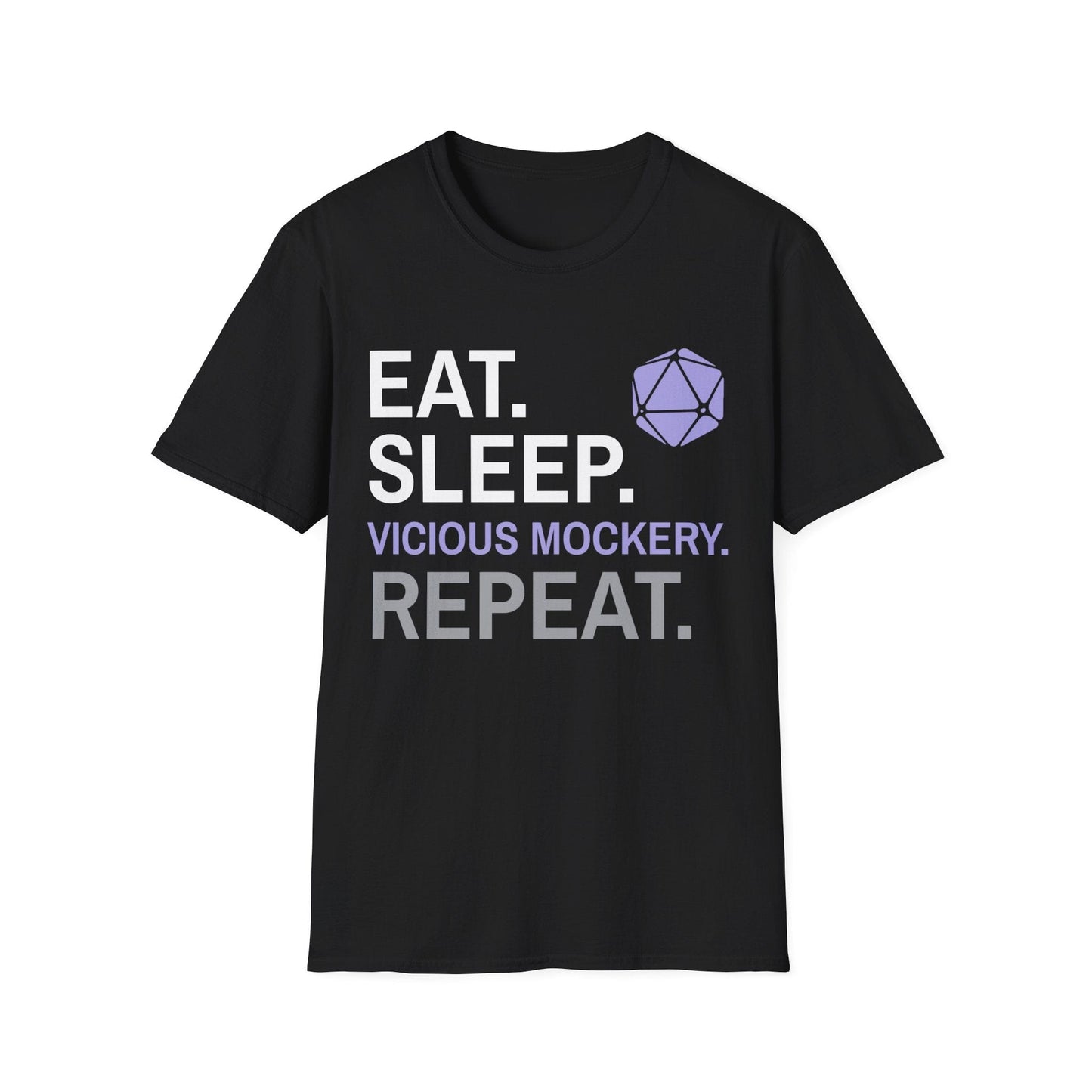 Printify T-Shirt Black / S Bard T-Shirt – 'Eat, Sleep, Vicious Mockery, Repeat'