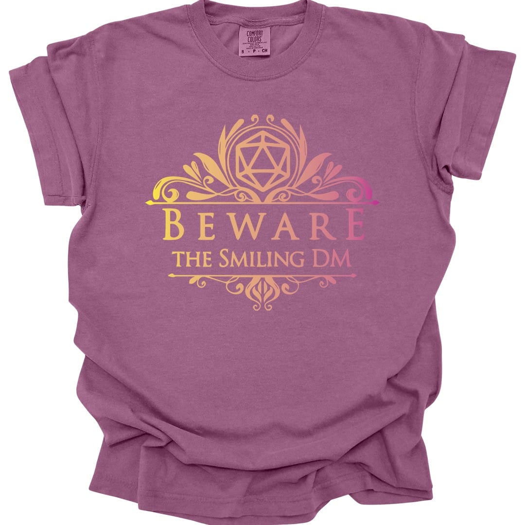 Printify T-Shirt Berry / S Beware the Smiling DM Shirt - Comfort Colors