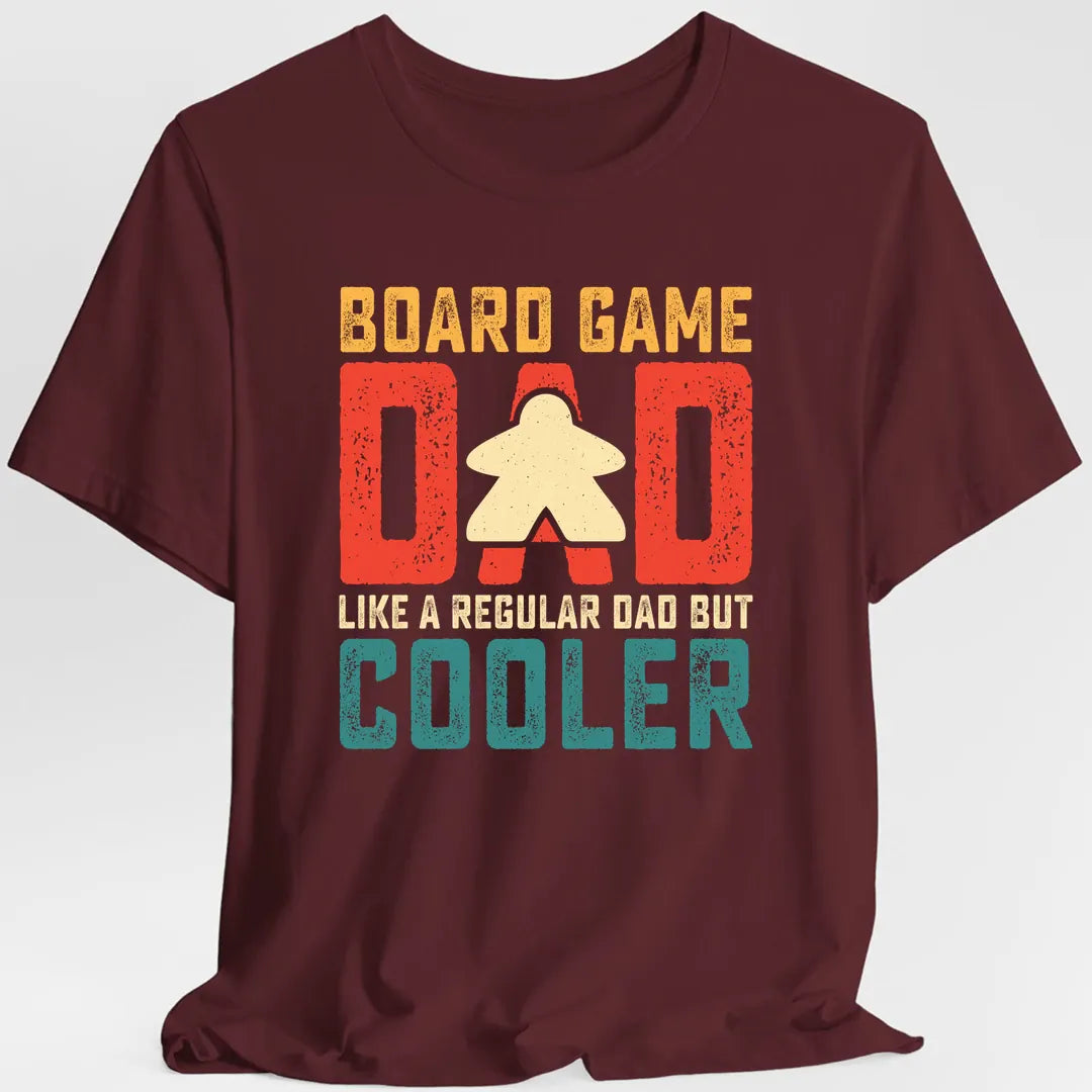 Printify T-Shirt Maroon / S Board Game Dad Father's Day T-Shirt
