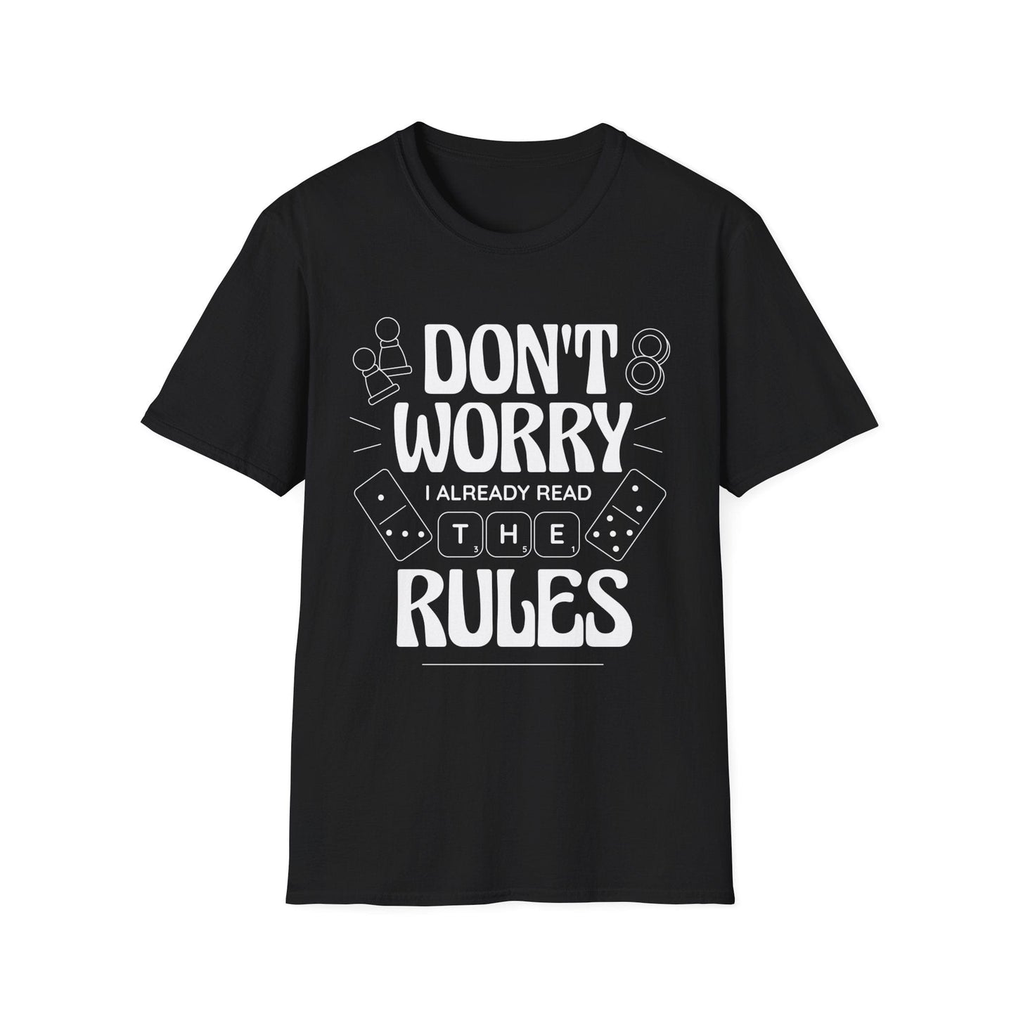 Printify T-Shirt Black / S Board Games T-shirt - I Read The Rules