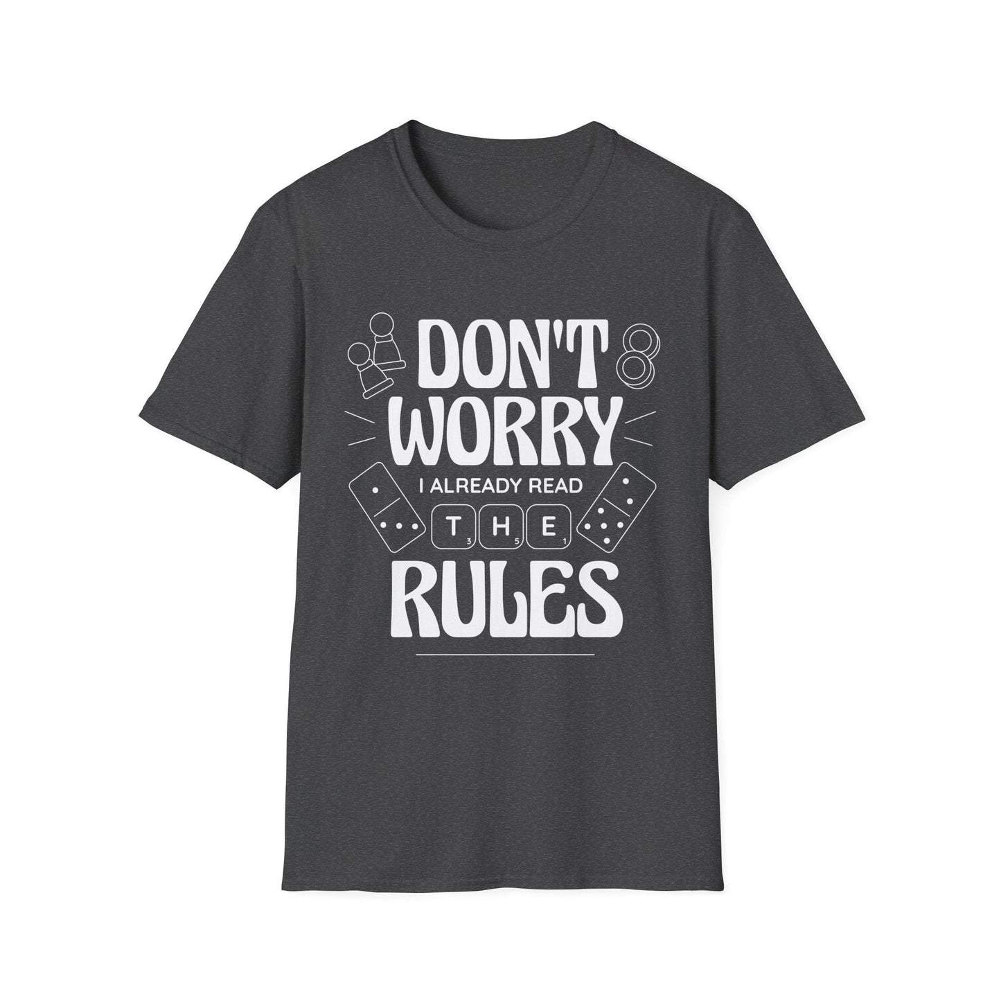 Printify T-Shirt Dark Heather / S Board Games T-shirt - I Read The Rules
