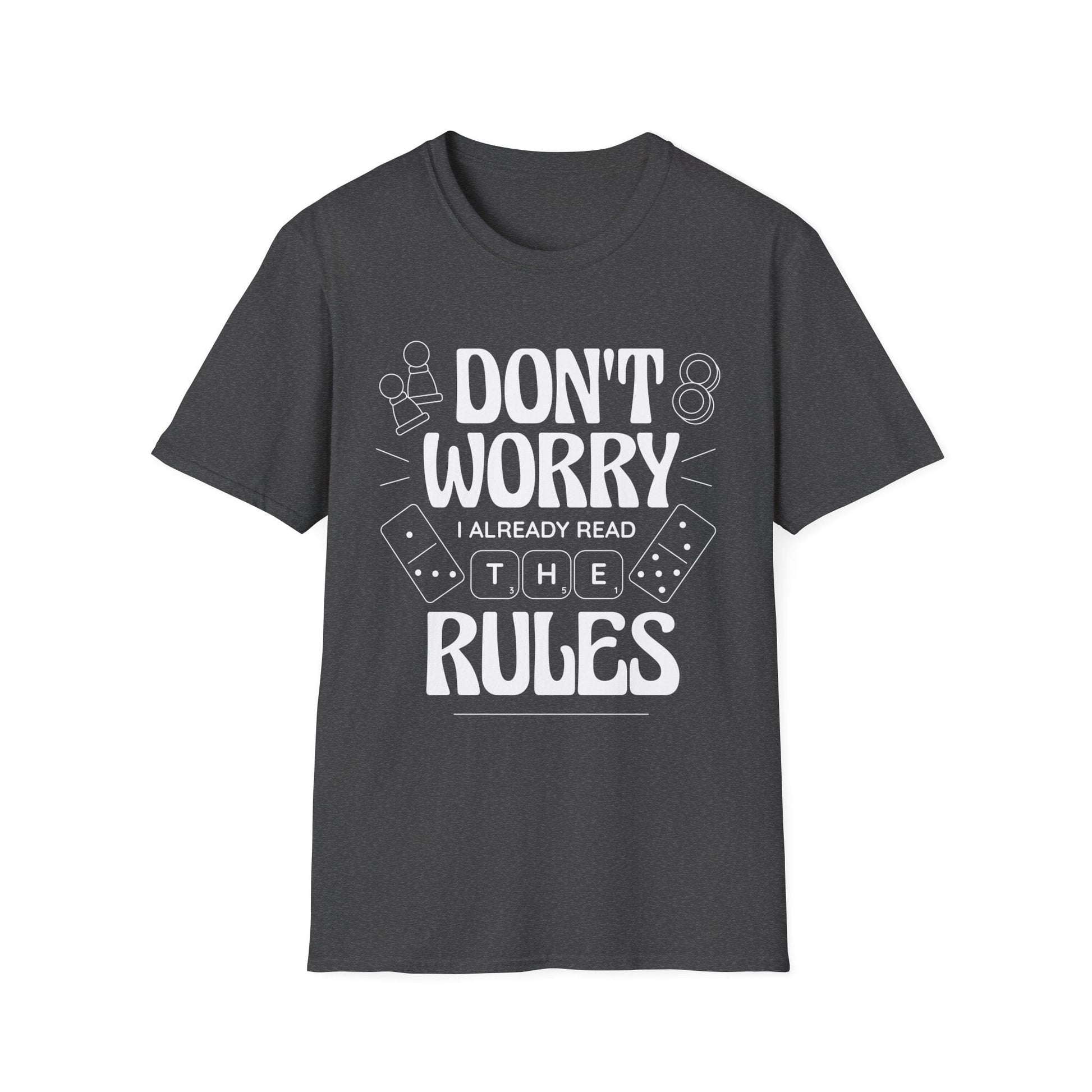 Printify T-Shirt Dark Heather / S Board Games T-shirt - I Read The Rules