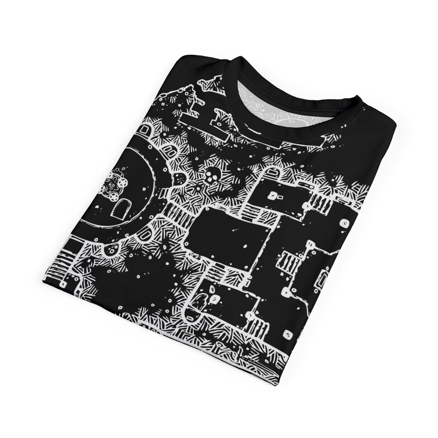 Printify All Over Prints BW D&D Dungeon Map Shirt