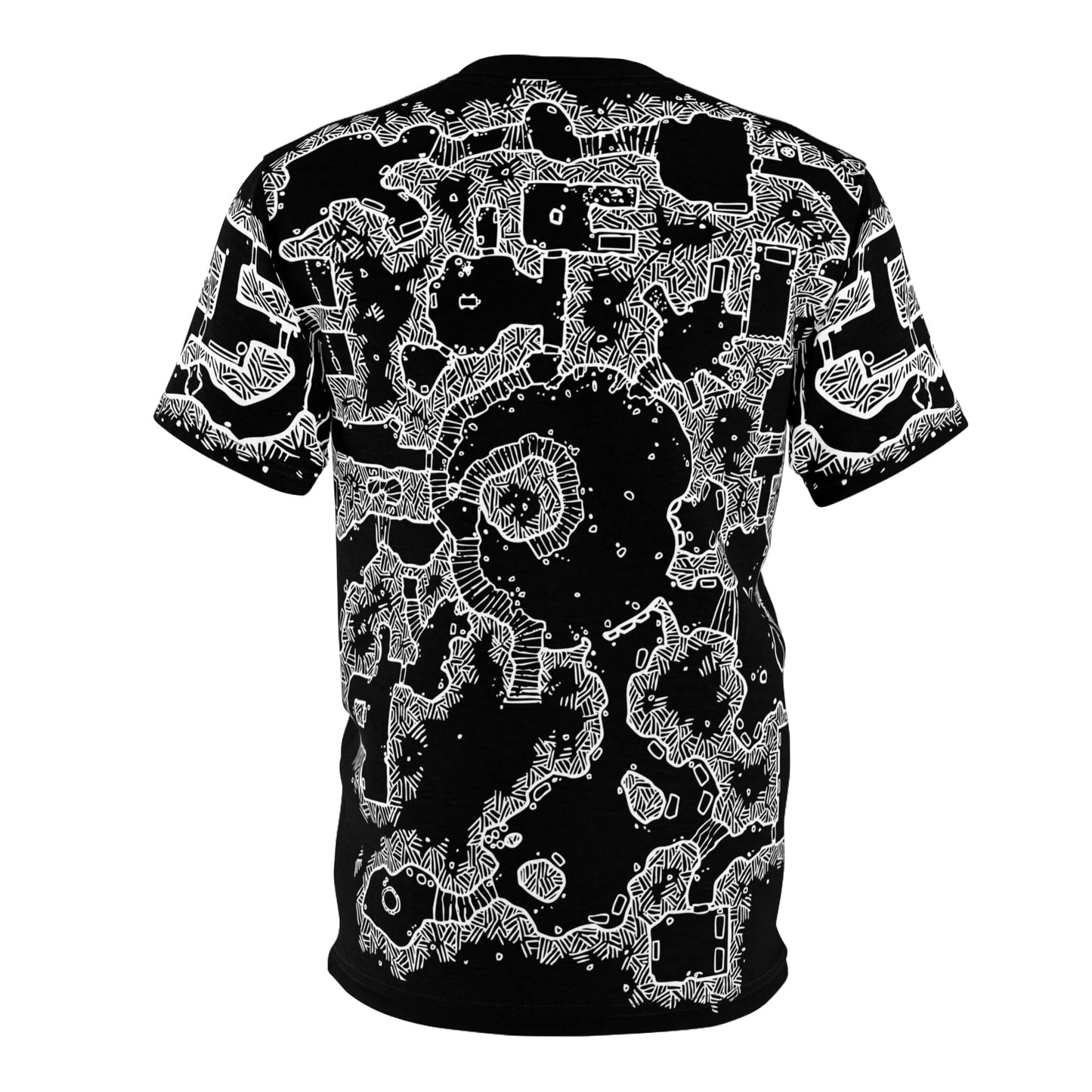 Printify All Over Prints BW D&D Dungeon Map Shirt