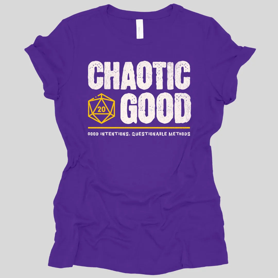Printify T-Shirt Team Purple / S Chaotic Good - DnD Alignment Women's T-shirt