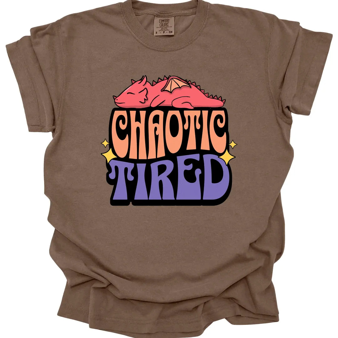 Printify T-Shirt Espresso / S Chaotic Tired Alignment Shirt - Comfort Colors