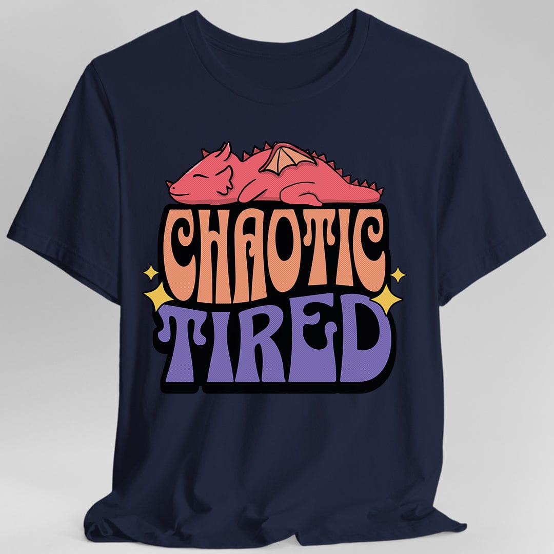 Printify T-Shirt Navy / S Chaotic Tired Alignment Shirt