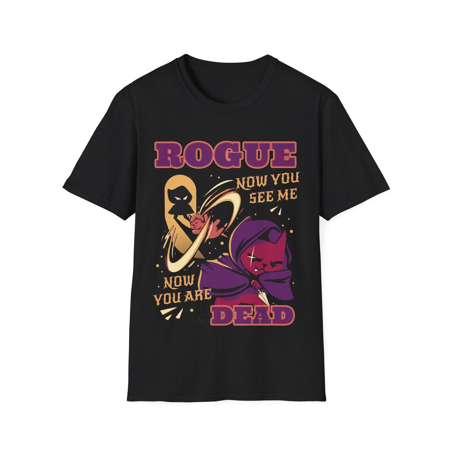 Printify T-Shirt Black / S Cute Rogue DnD T-Shirt