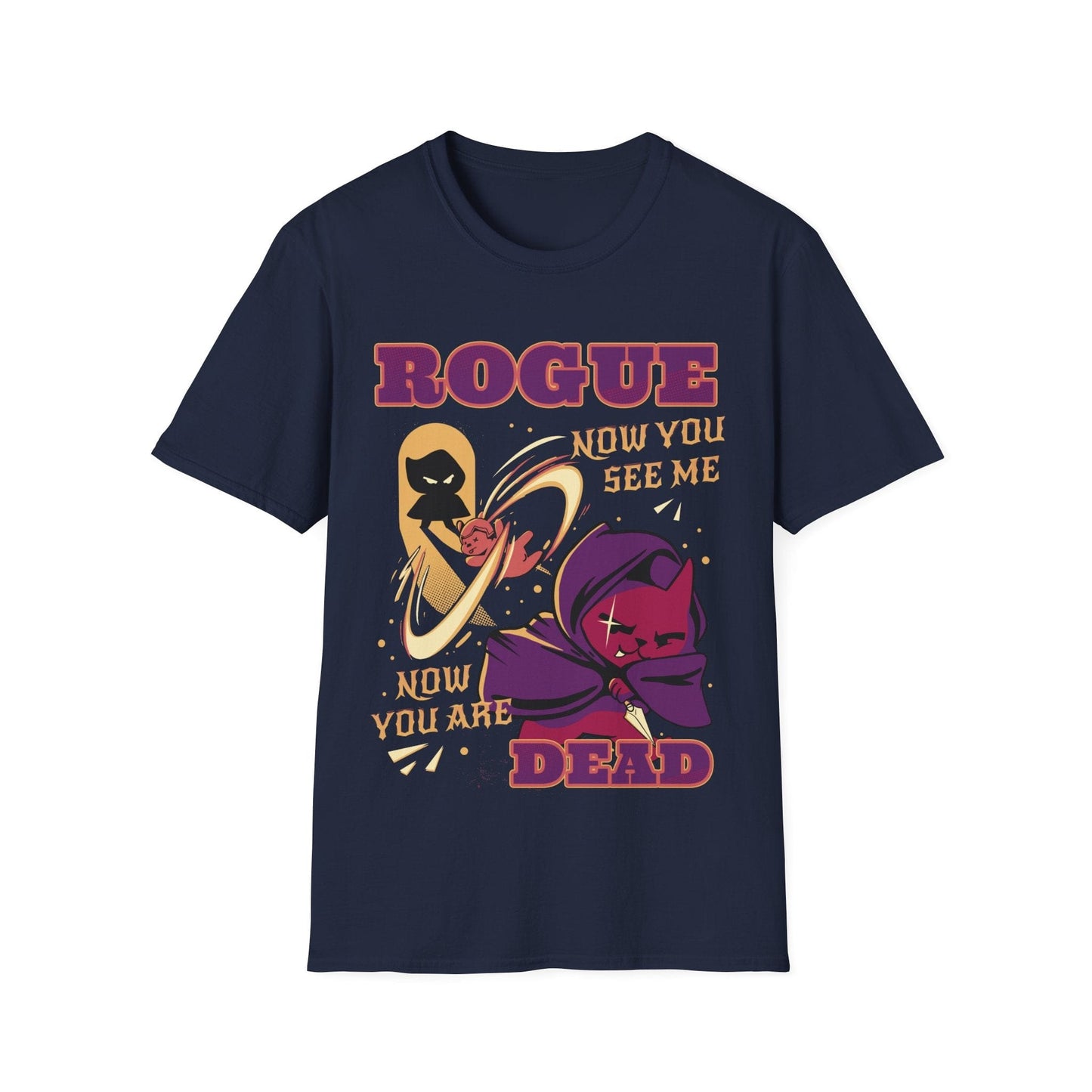 Printify T-Shirt Navy / S Cute Rogue DnD T-Shirt