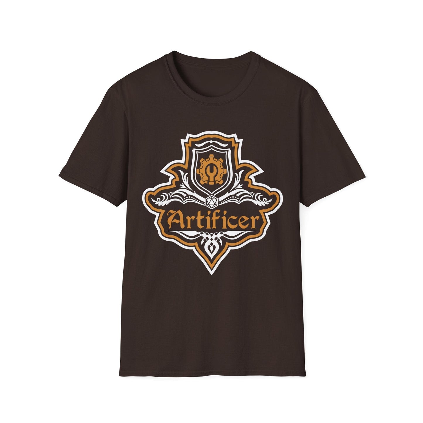 Printify T-Shirt Dark Chocolate / S D&D Artificer Class Fancy Emblem T-Shirt
