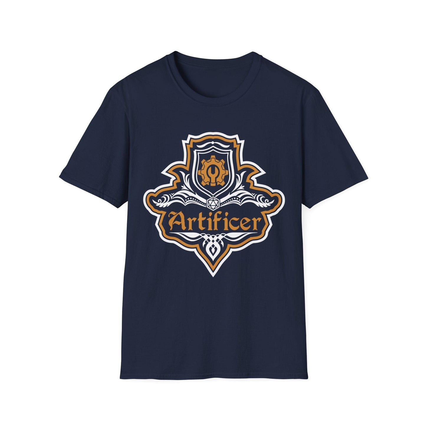 Printify T-Shirt Navy / S D&D Artificer Class Fancy Emblem T-Shirt