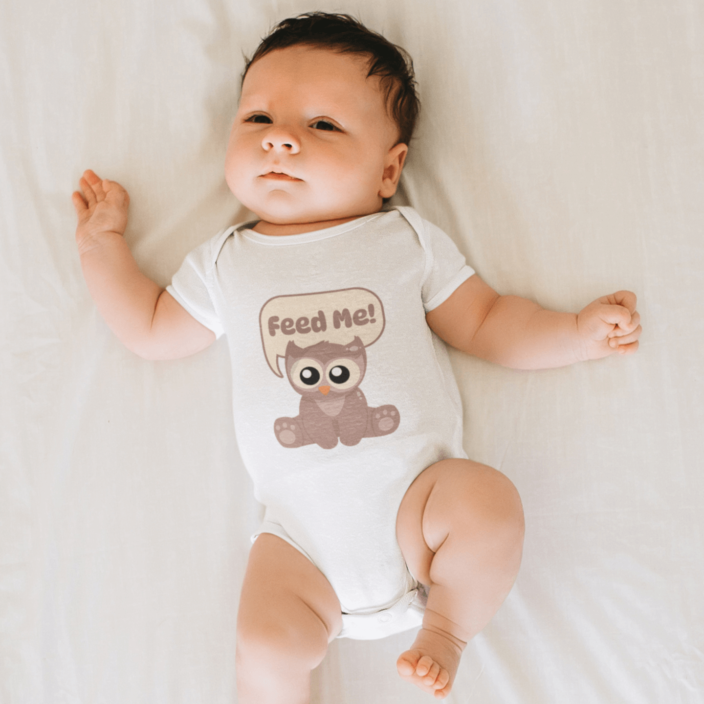 Printify Kids clothes D&D Baby Bodysuit Owlbear Feed Me