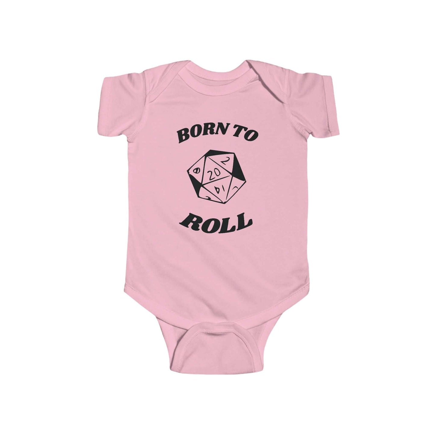 Printify Kids clothes Pink / NB (0-3M) D&D Baby Onesie Born To Roll D20