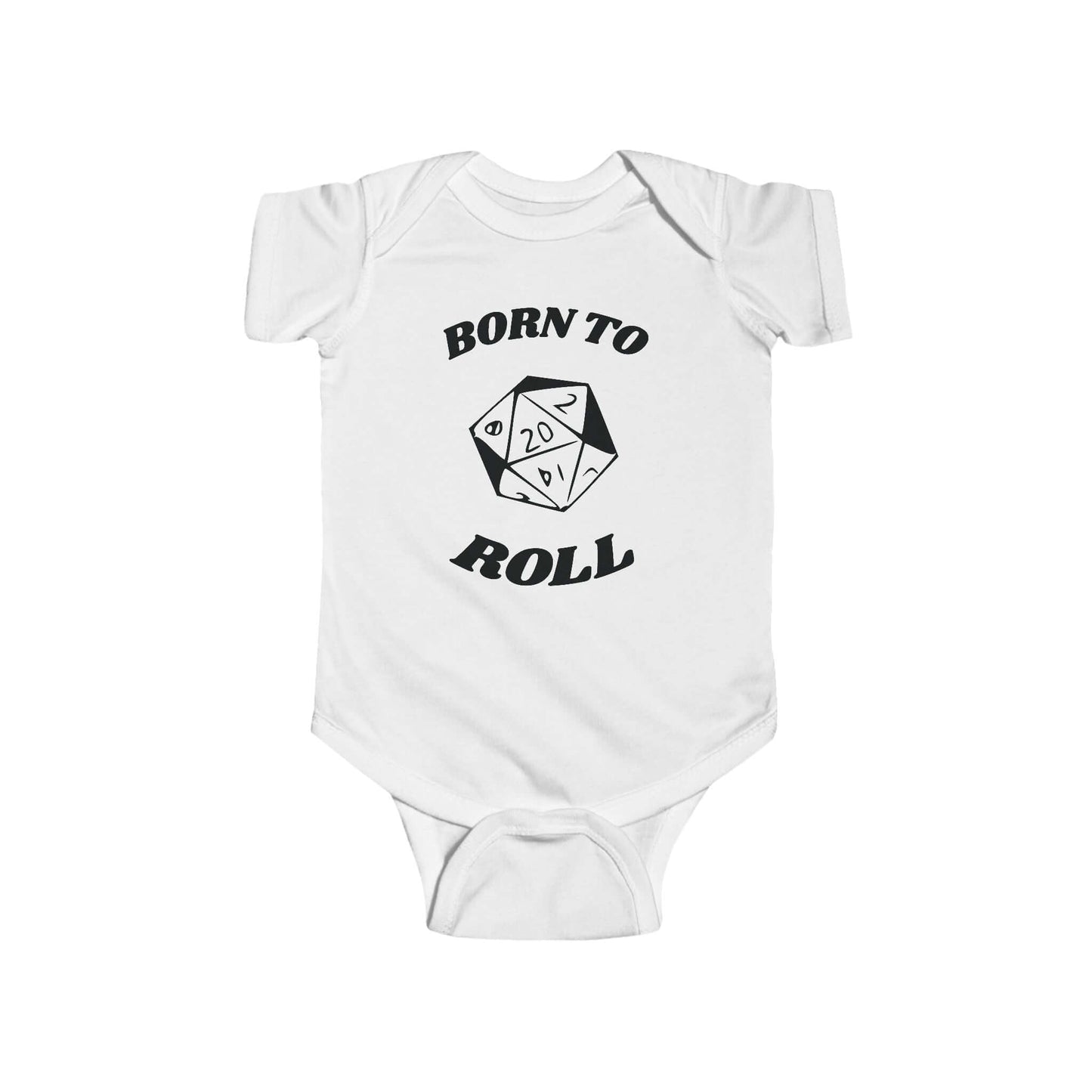 Printify Kids clothes White / NB (0-3M) D&D Baby Onesie Born To Roll D20