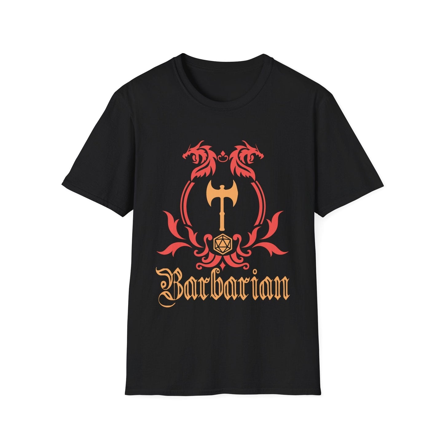 Printify T-Shirt Black / S D&D Barbarian Class Emblem T-shirt