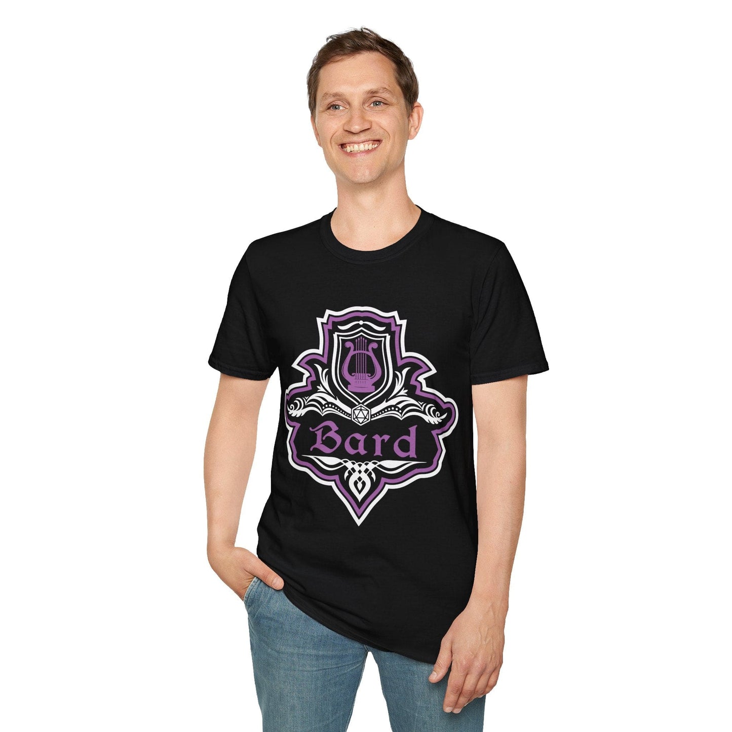 Printify T-Shirt D&D Bard Class Fancy Emblem T-Shirt