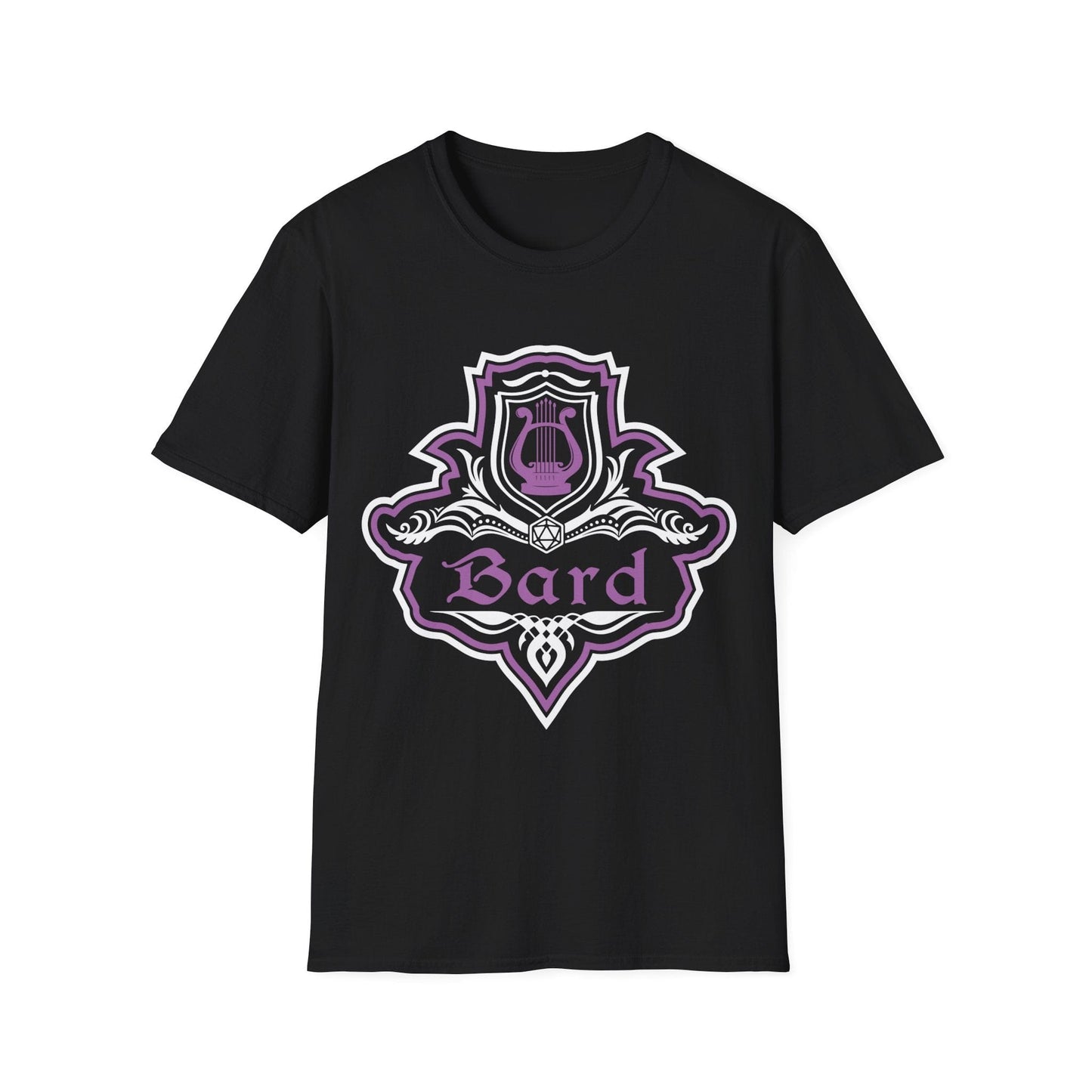 Printify T-Shirt Black / S D&D Bard Class Fancy Emblem T-Shirt