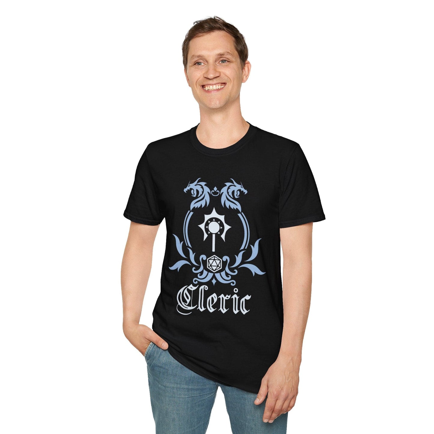 Printify T-Shirt D&D Cleric Class Emblem T-Shirt
