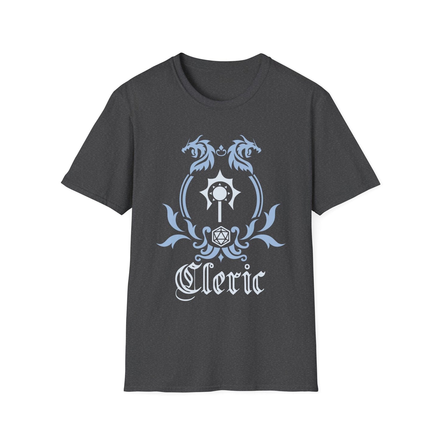 Printify T-Shirt Dark Heather / S D&D Cleric Class Emblem T-Shirt