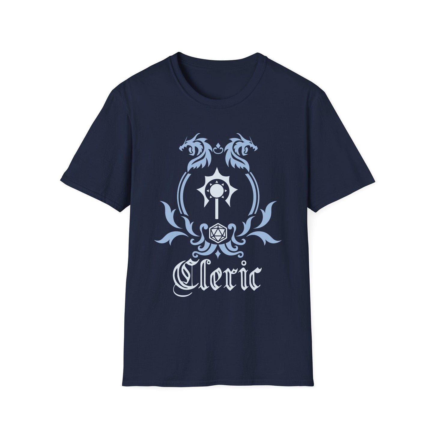 Printify T-Shirt Navy / S D&D Cleric Class Emblem T-Shirt