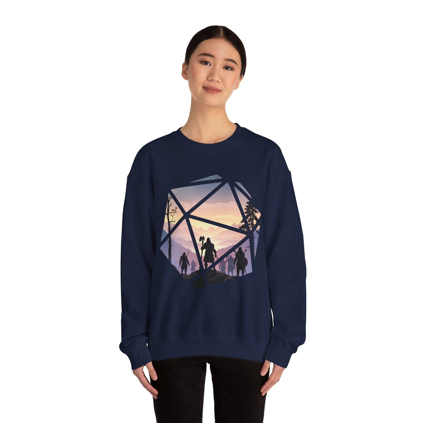 Printify Sweatshirt D&D D20 Landscape Sweatshirt