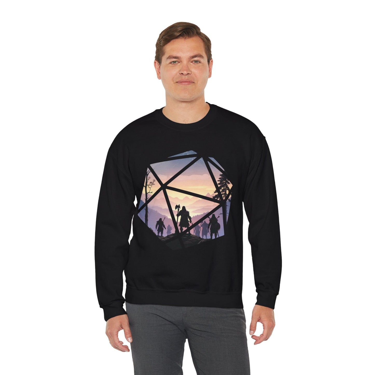 Printify Sweatshirt D&D D20 Landscape Sweatshirt