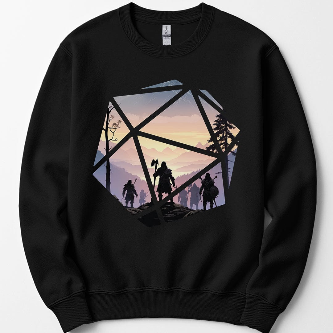 Printify Sweatshirt Black / S D&D D20 Landscape Sweatshirt