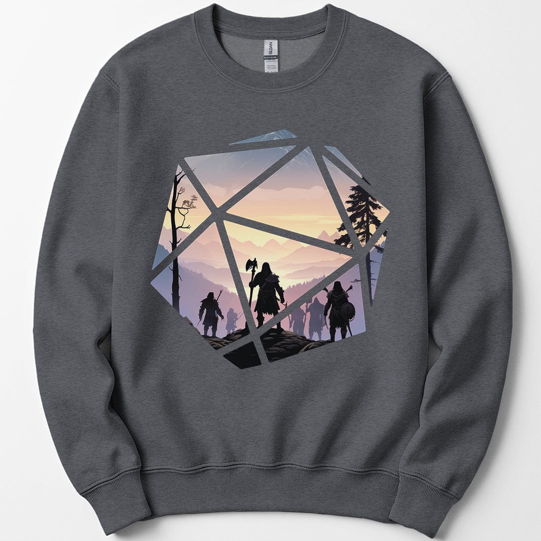Printify Sweatshirt Dark Heather / S D&D D20 Landscape Sweatshirt