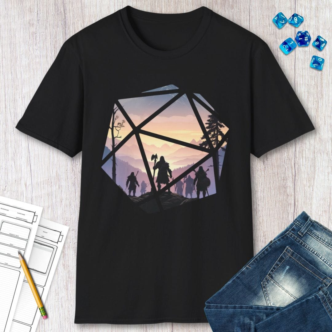 Printify T-Shirt D&D D20 Landscape T-shirt