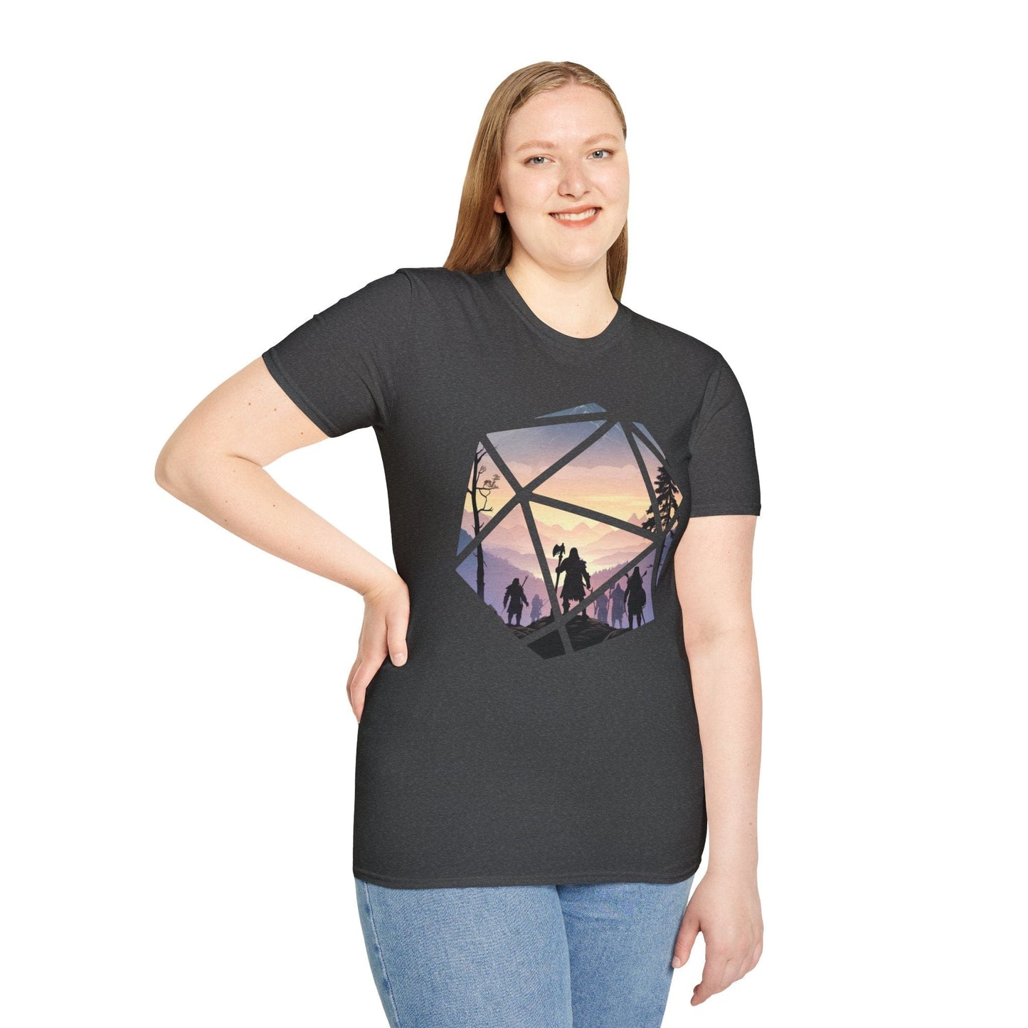 Printify T-Shirt D&D D20 Landscape T-shirt