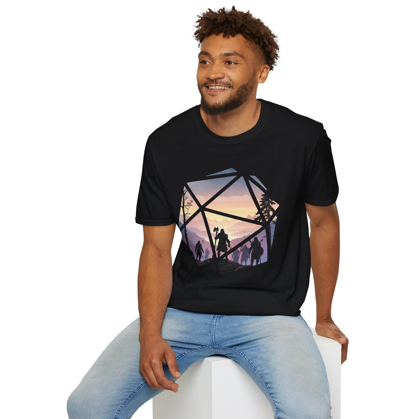 Printify T-Shirt D&D D20 Landscape T-shirt