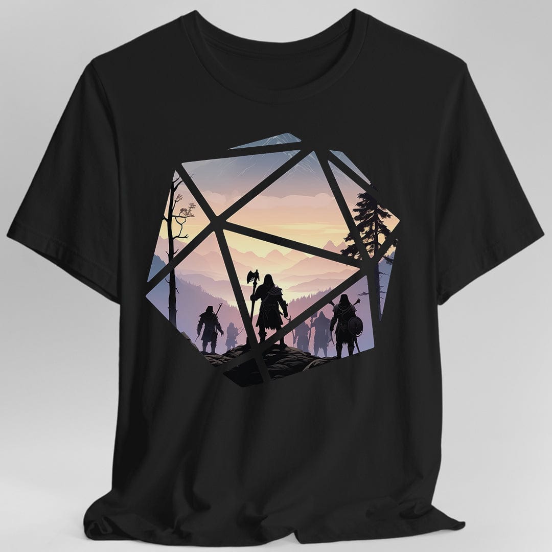 Printify T-Shirt Black / S D&D D20 Landscape T-shirt