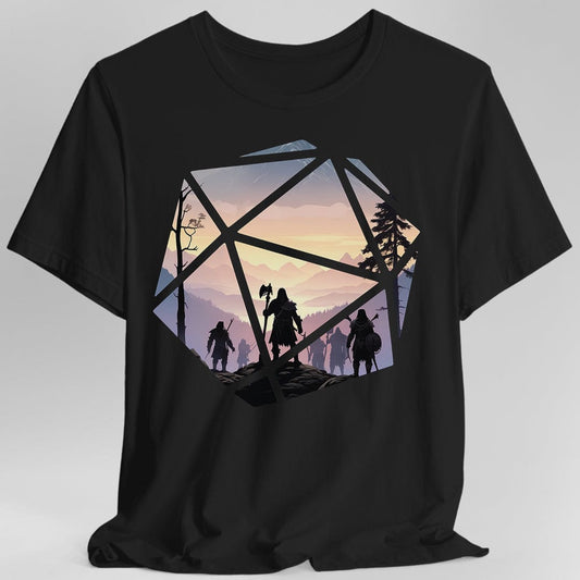 Printify T-Shirt Black / S D&D D20 Landscape T-shirt
