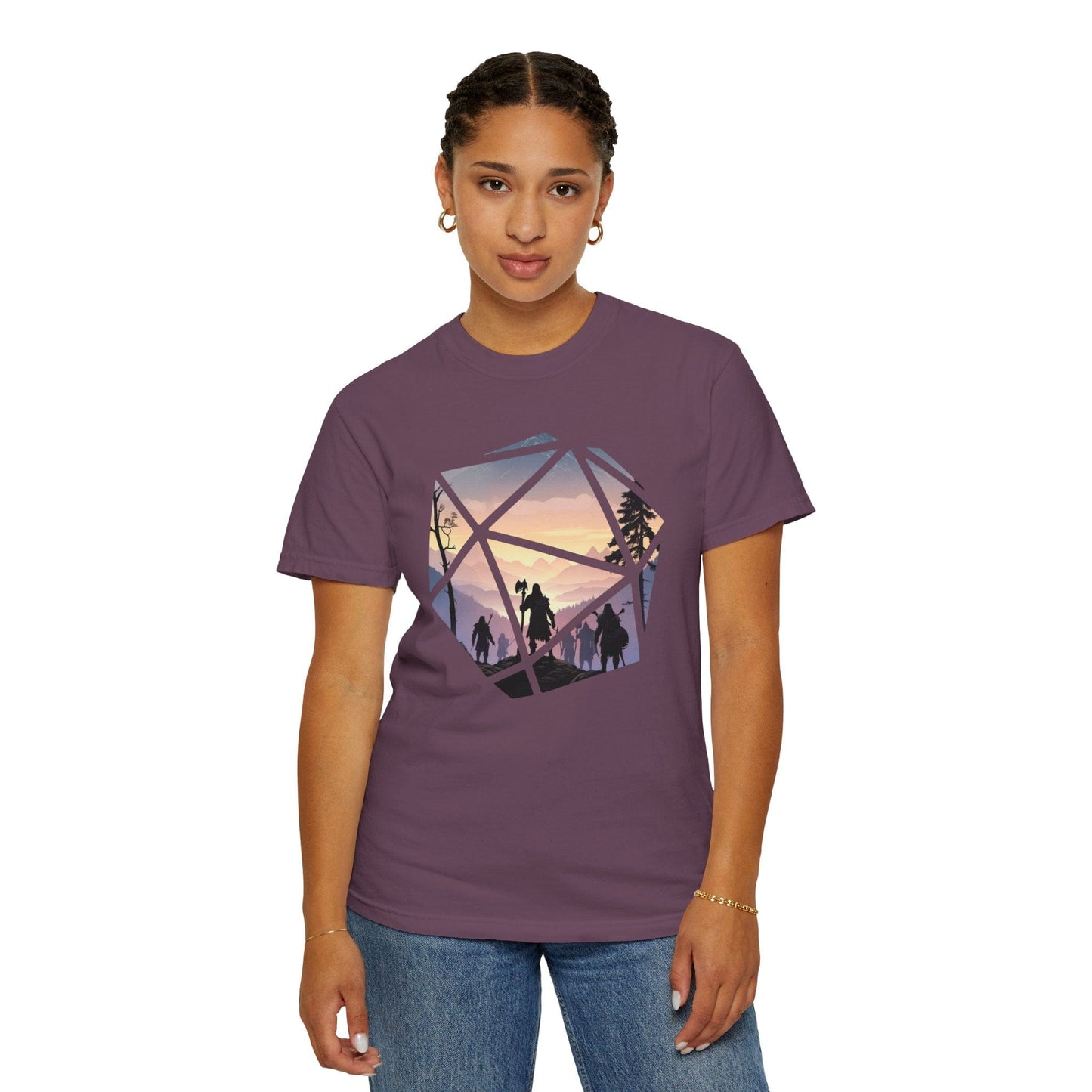 Printify T-Shirt D&D D20 Landscape T-shirt - Comfort Colors