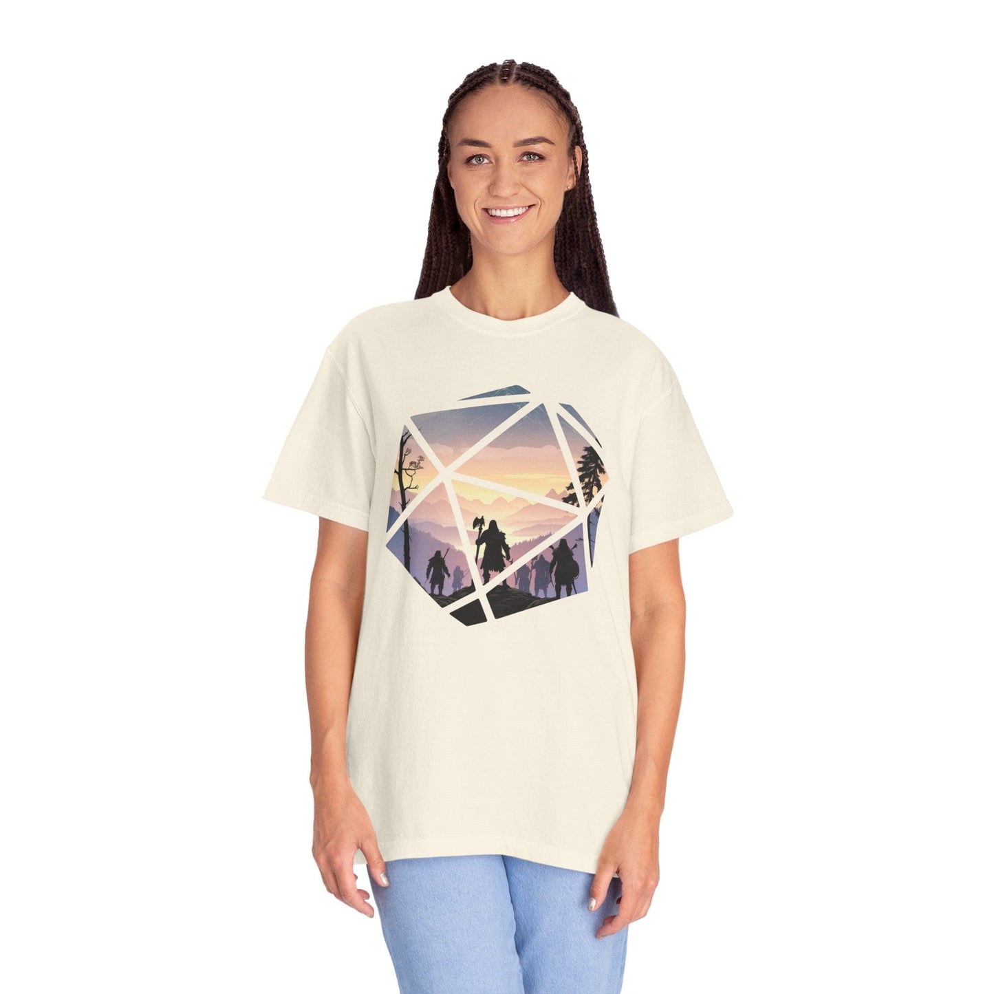 Printify T-Shirt D&D D20 Landscape T-shirt - Comfort Colors
