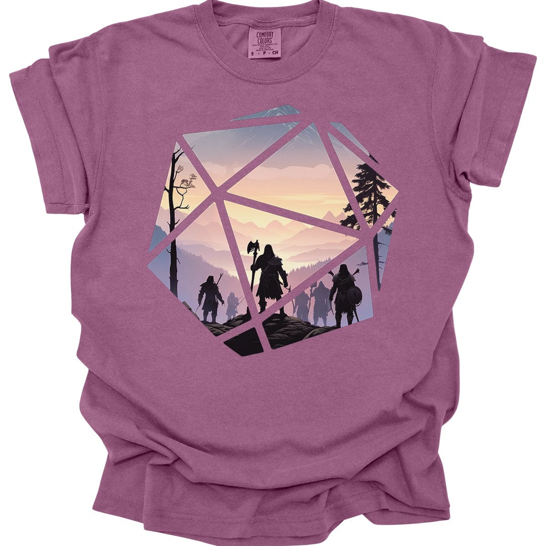 Printify T-Shirt Berry / S D&D D20 Landscape T-shirt - Comfort Colors