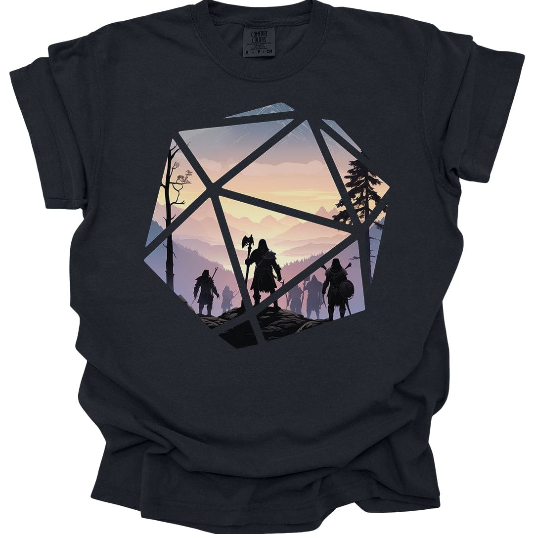 Printify T-Shirt Black / S D&D D20 Landscape T-shirt - Comfort Colors