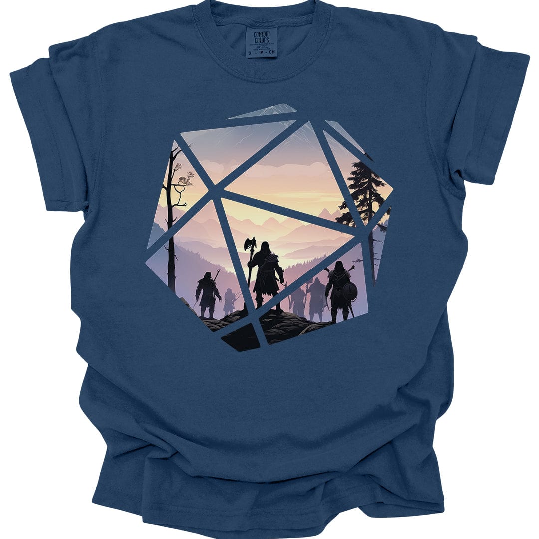 Printify T-Shirt True Navy / S D&D D20 Landscape T-shirt - Comfort Colors