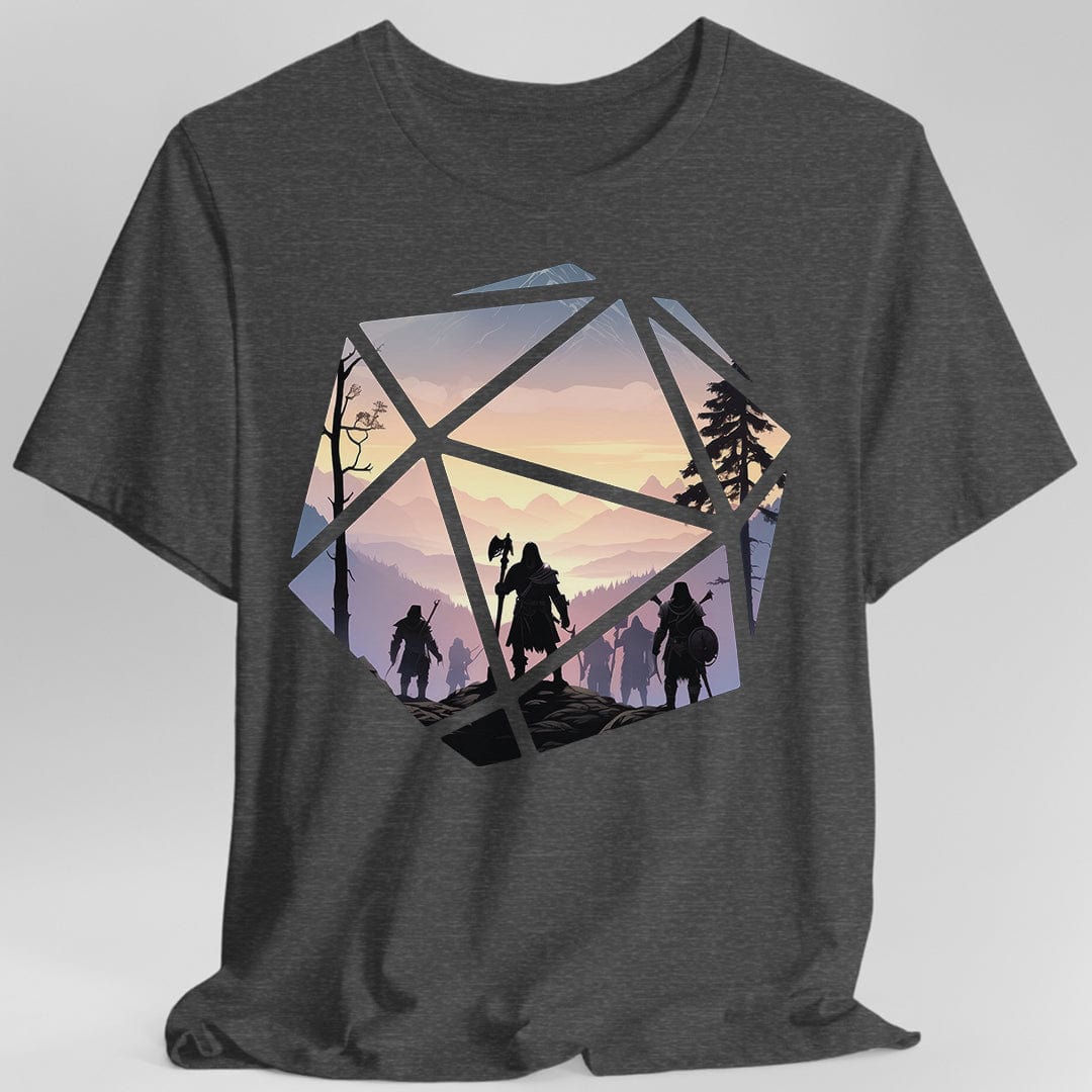 Printify T-Shirt Dark Heather / S D&D D20 Landscape T-shirt