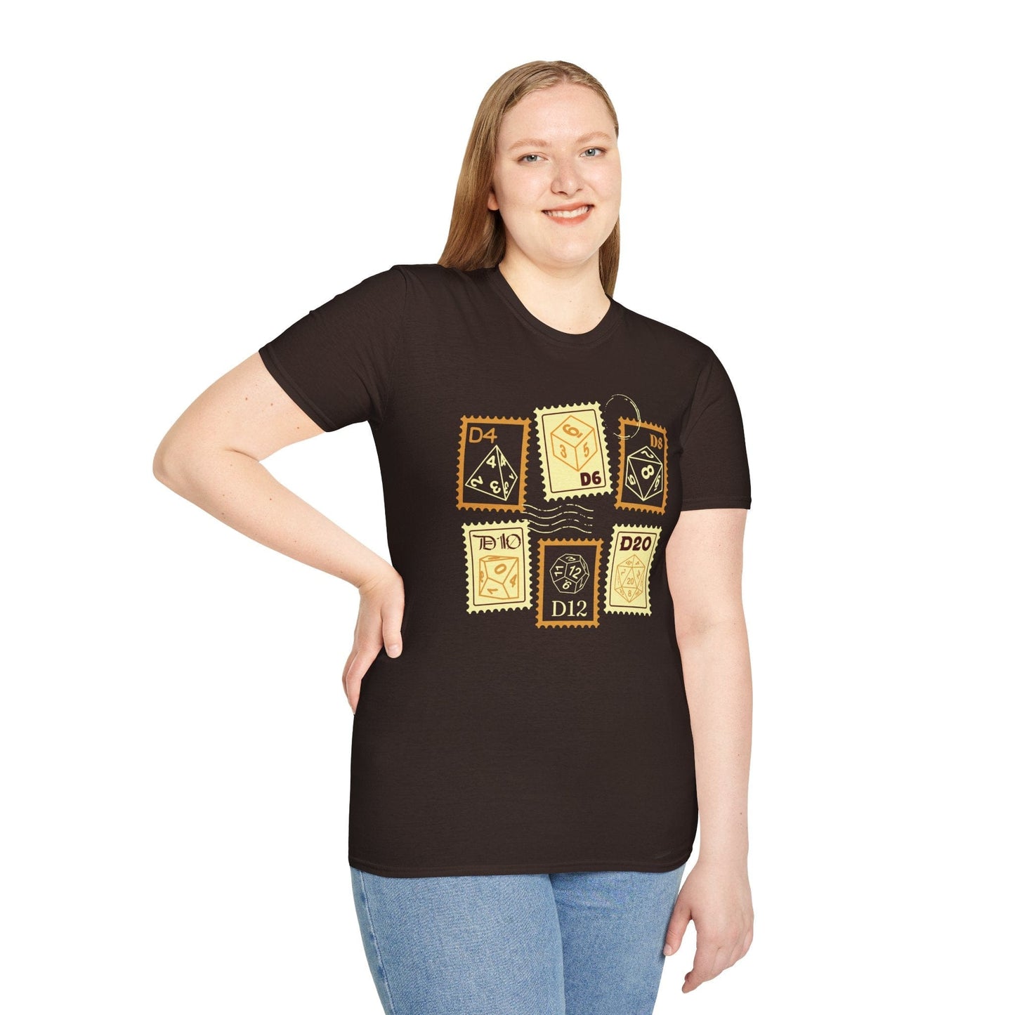 Printify T-Shirt D&D Dice Stamps T-Shirt