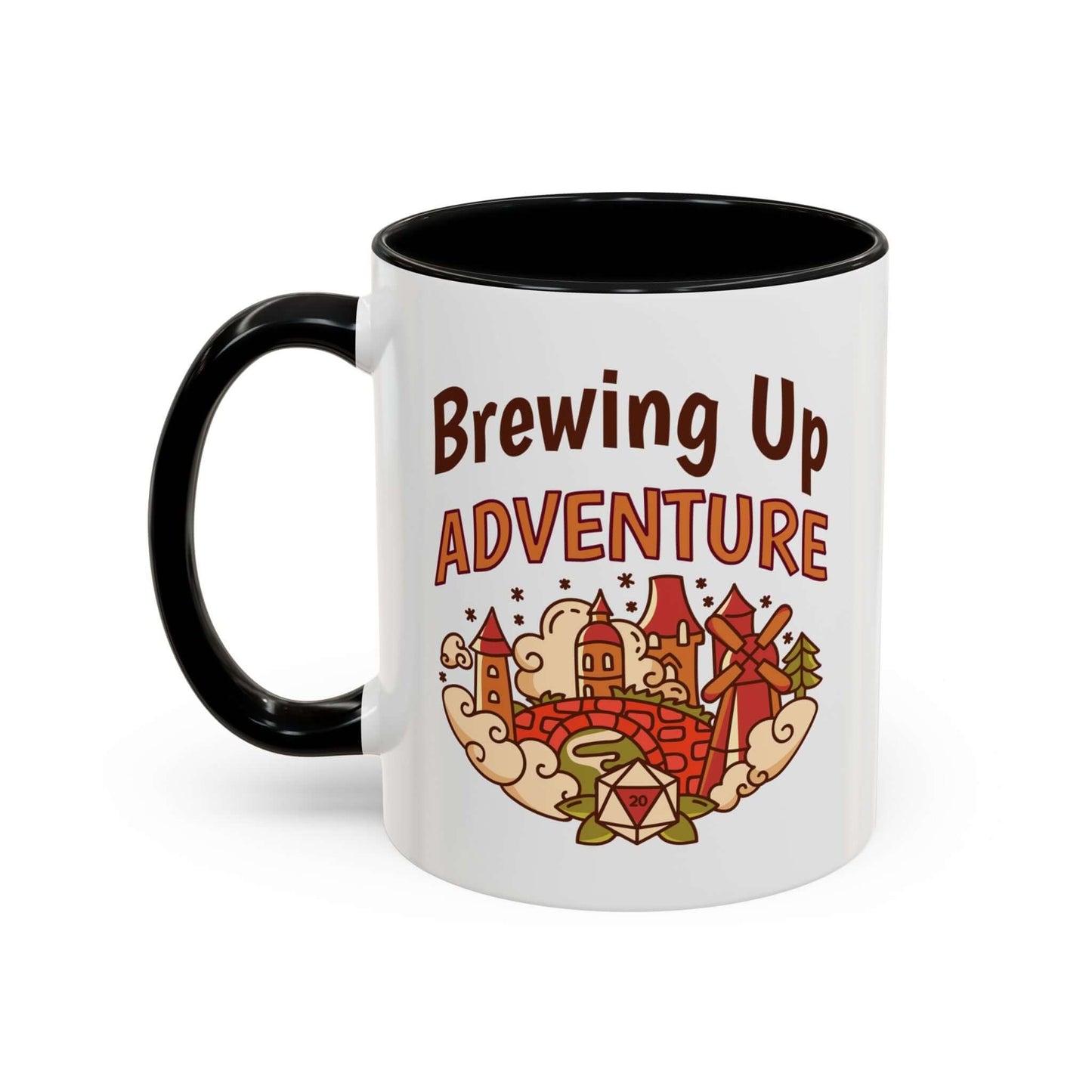 Printify Mug 11oz / Black D&D DM Mug Brewing Up Adventure