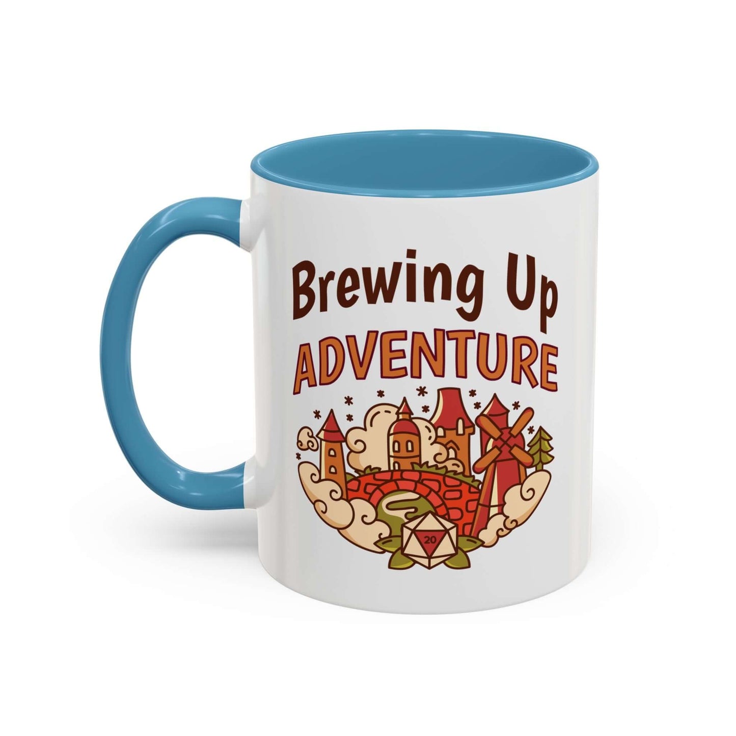 Printify Mug 11oz / Light Blue D&D DM Mug Brewing Up Adventure